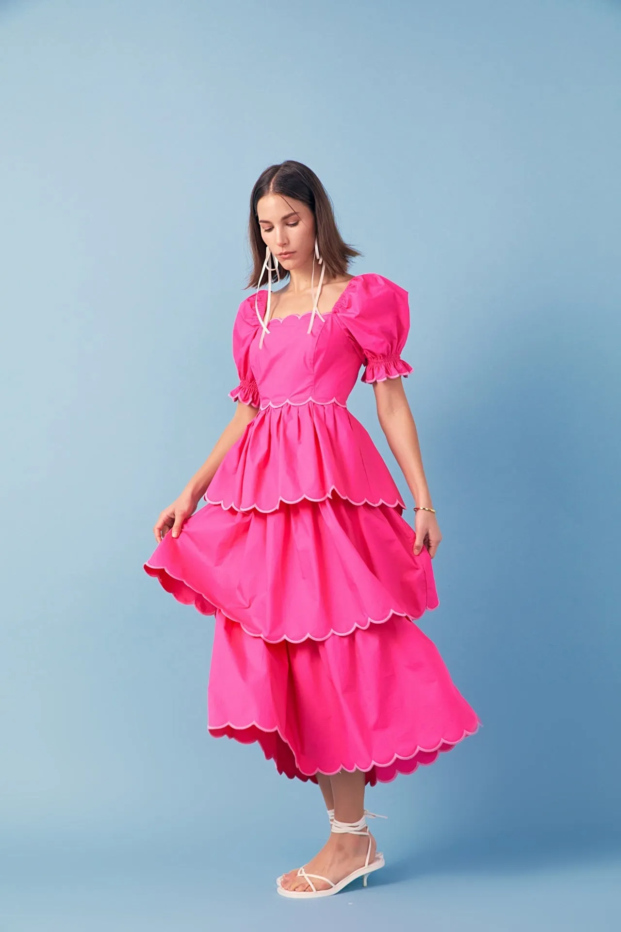 English Factory - Scallop Tiered Dress