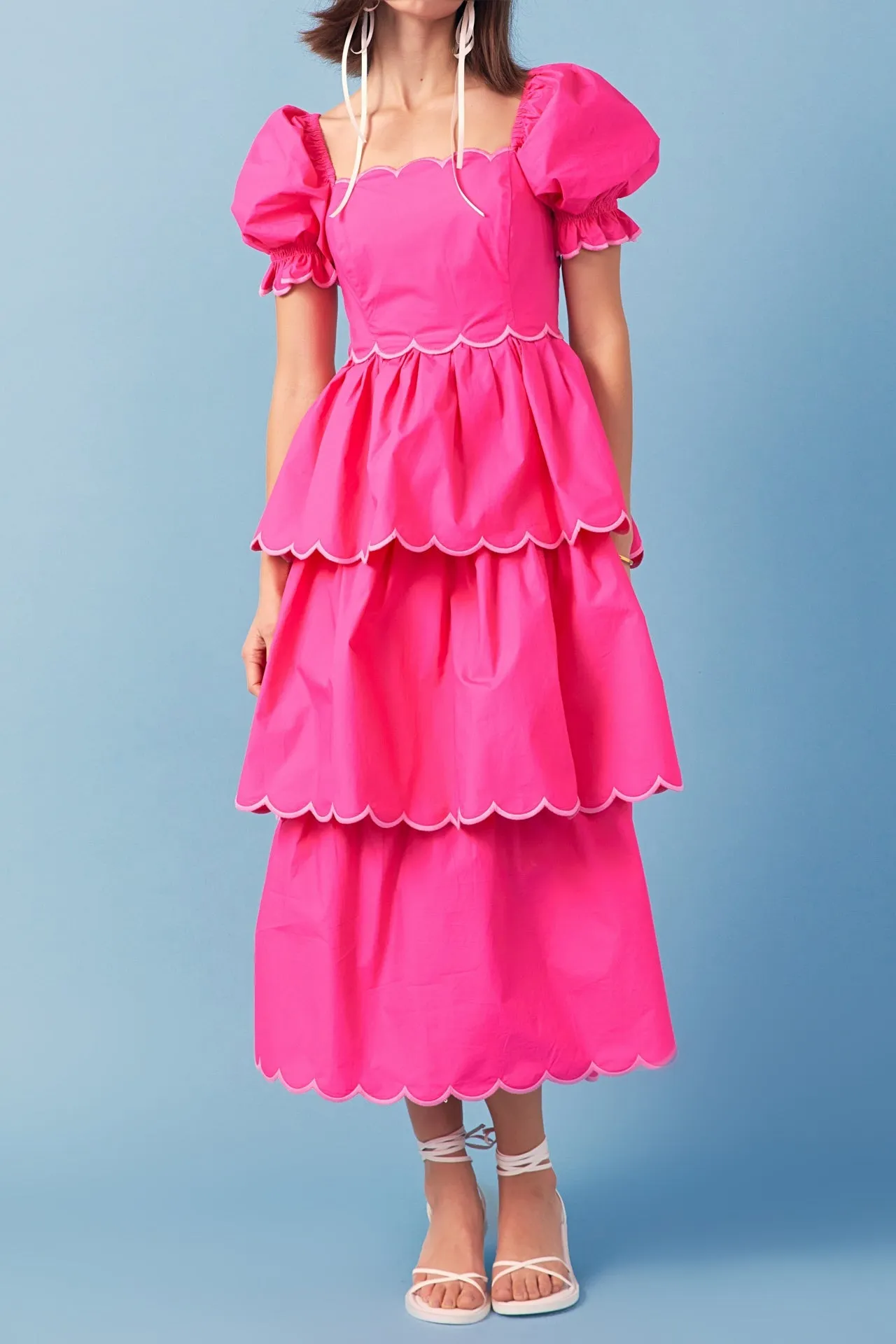 English Factory - Scallop Tiered Dress