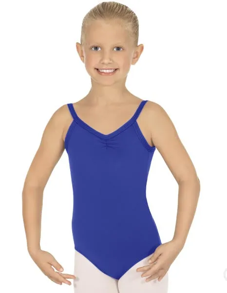 Eurotard 44527C Girls Microfiber Pinch Front Camisole Leotard