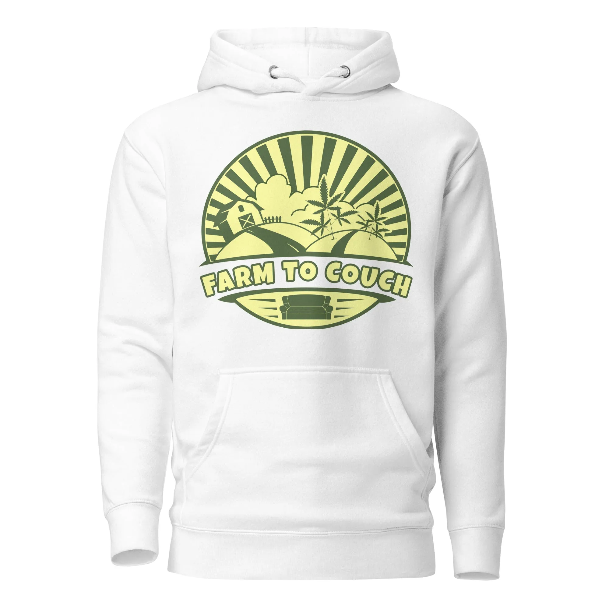 Farm To Couch Hoodie – Funny Weed-Themed Apparel for Cannabis Growers and Hemp Farmers