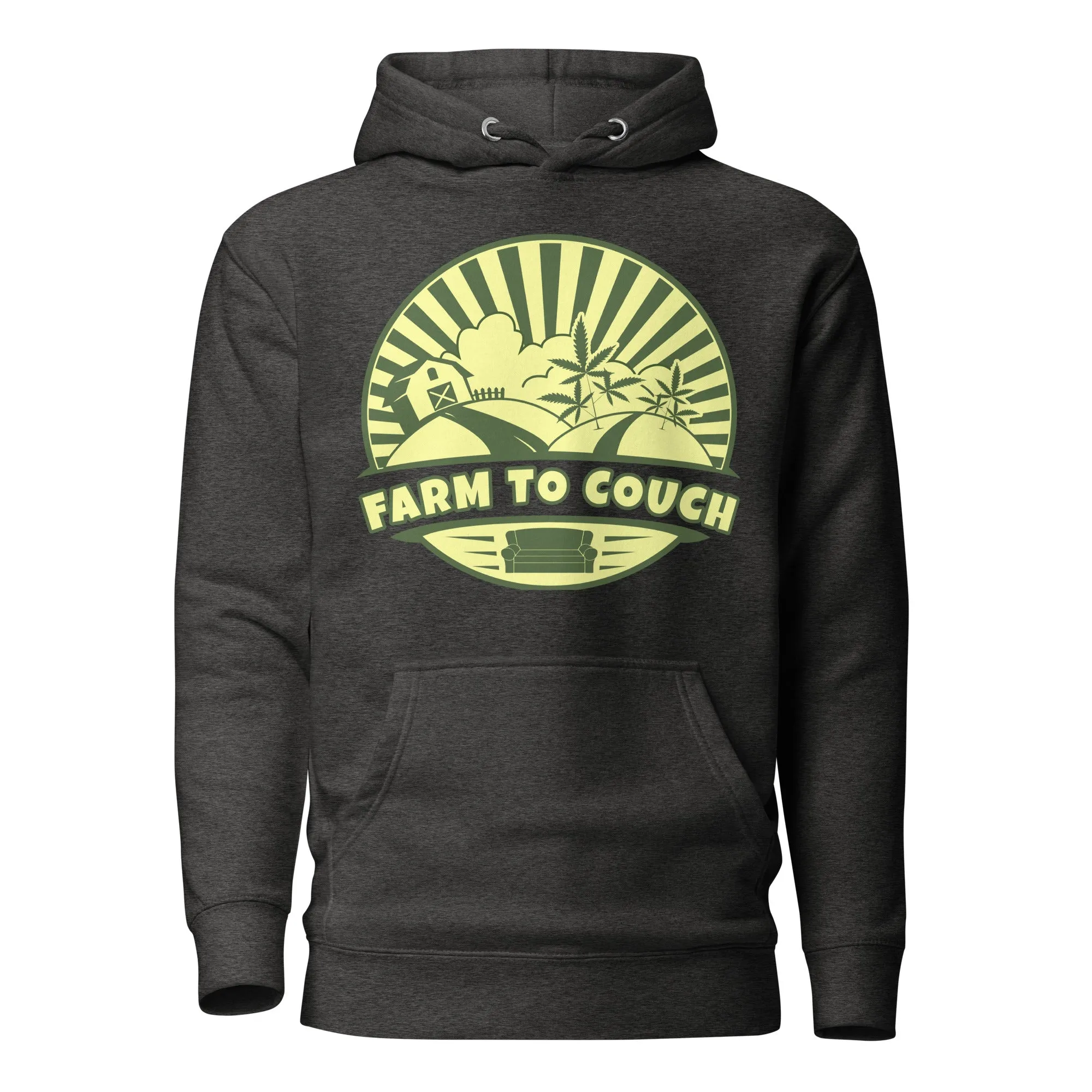 Farm To Couch Hoodie – Funny Weed-Themed Apparel for Cannabis Growers and Hemp Farmers