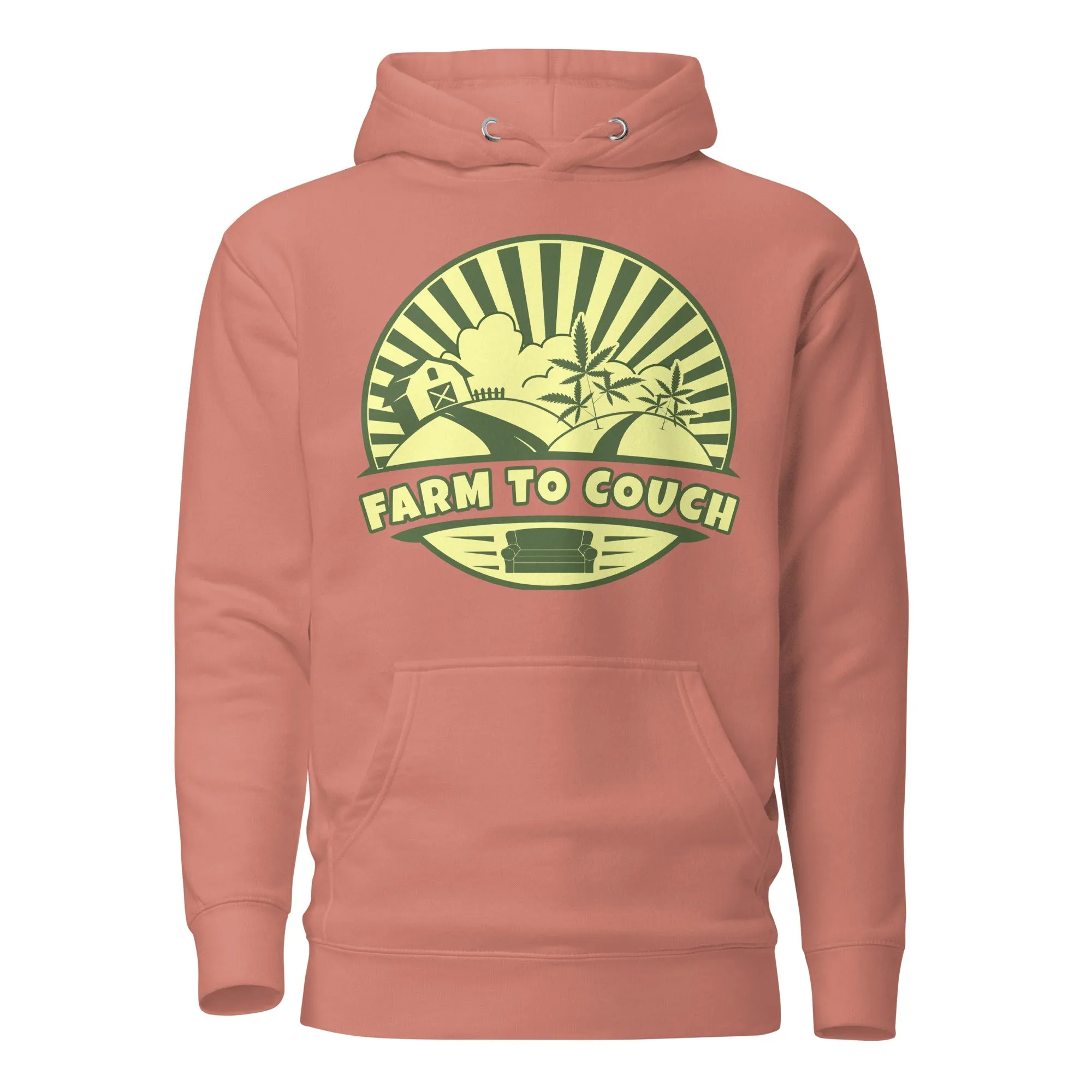 Farm To Couch Hoodie – Funny Weed-Themed Apparel for Cannabis Growers and Hemp Farmers