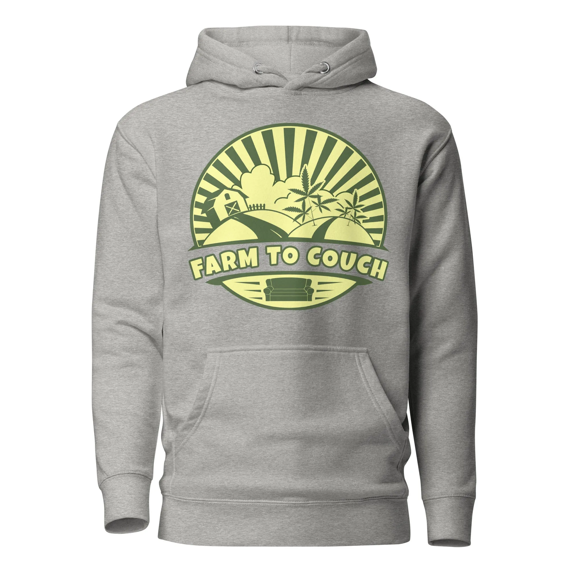 Farm To Couch Hoodie – Funny Weed-Themed Apparel for Cannabis Growers and Hemp Farmers