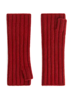 Fingerless wool gloves