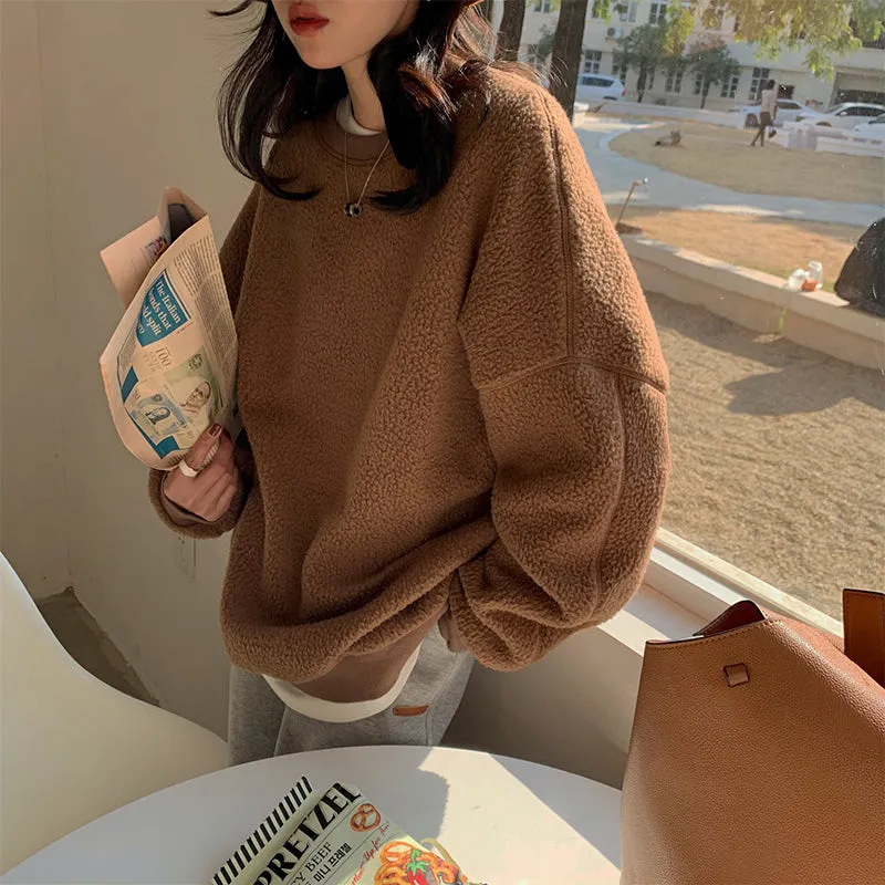 Flytonn-women fall outfits high street ins style -Korean style, Casual fashion, INS dressing, Lazy style, Graduation gift 
NO. 1209 THICK OVERSIZED SWEATER