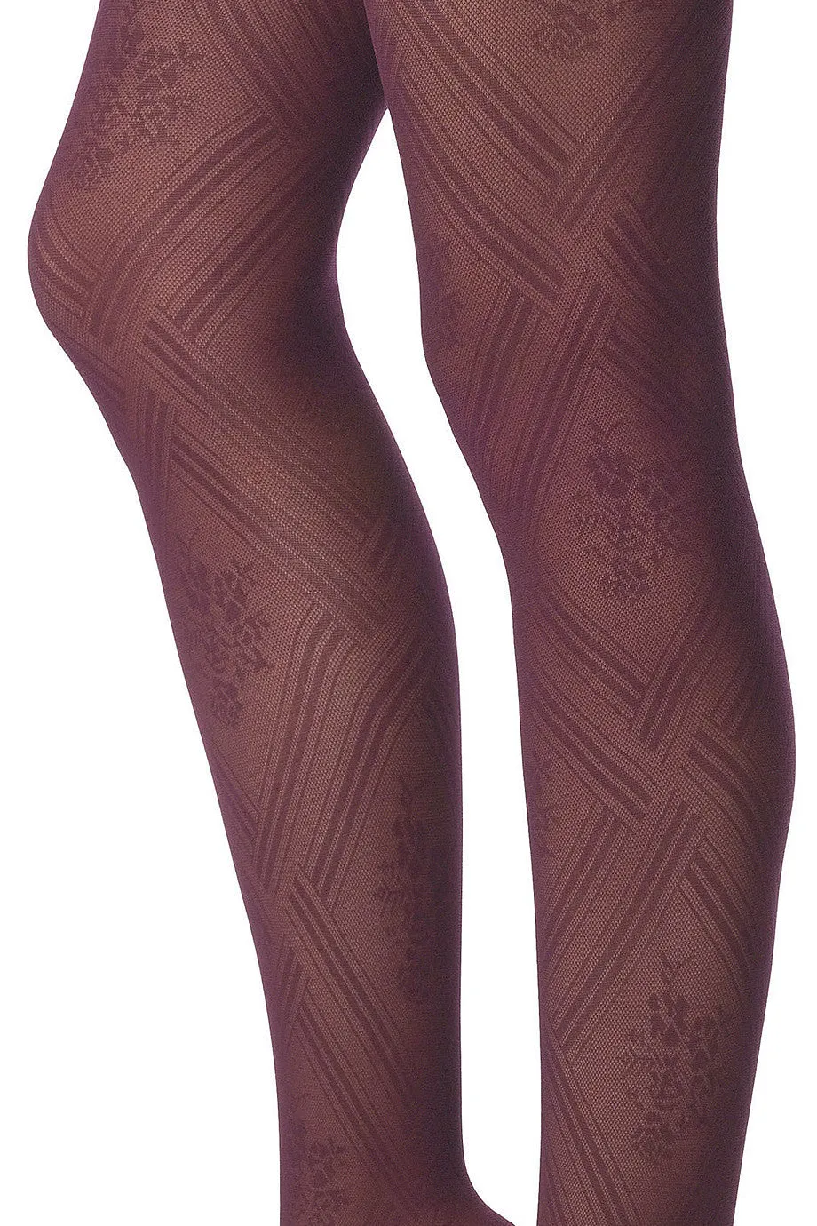 FOGAL 114 CHIC Diagonal Tights 614 Marine Dark Blue