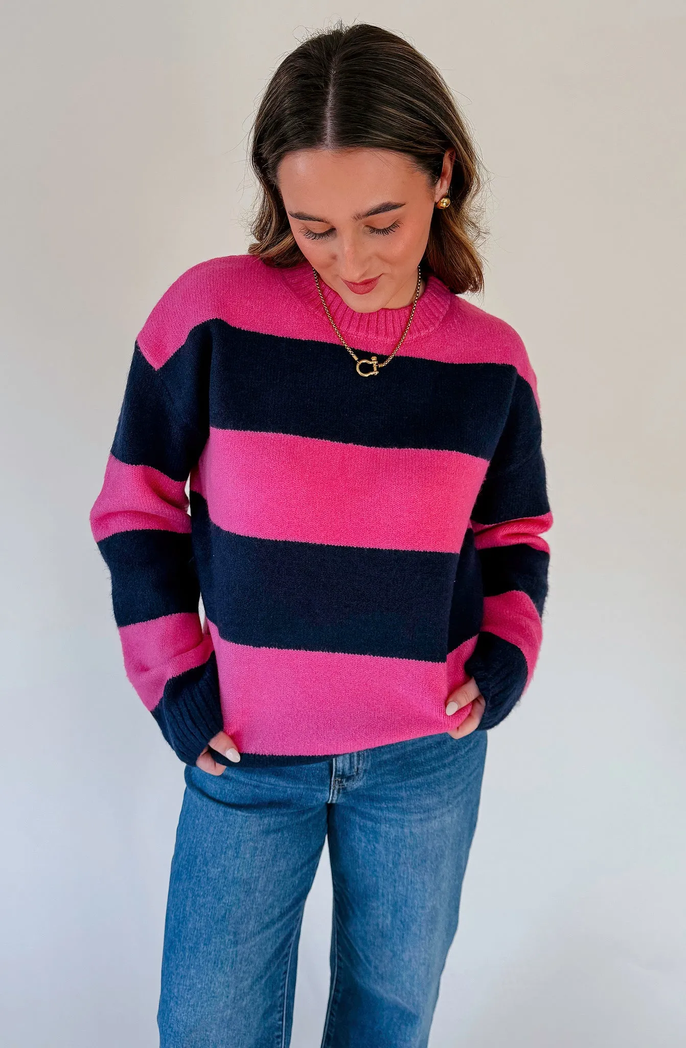 FOREVER YOURS STRIPED SWEATER