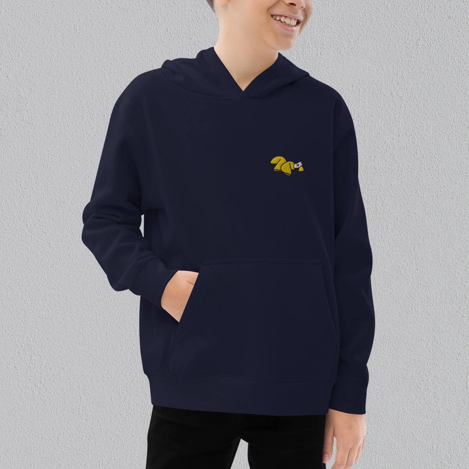 Fortune Cookie Embroidered Kids Hoodie