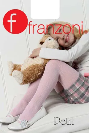 Franzoni Girls Petit Opaque Houndstooth Pattern Tights