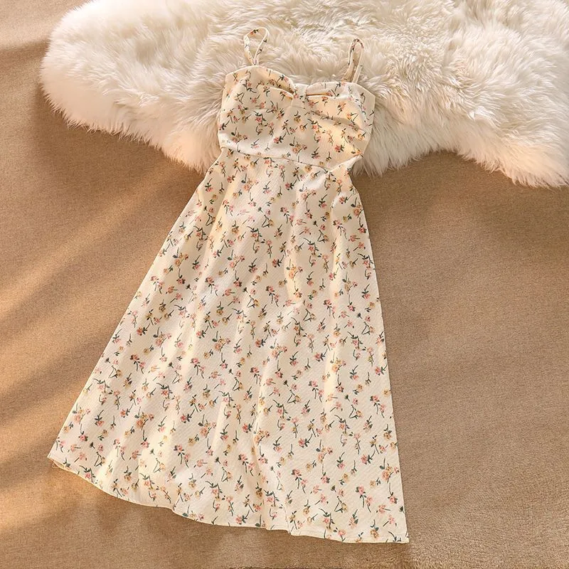 Girlary-shop y2k Fall 2024 New Floral Suspender Skirt Elegant Dress Knitted Cardigan Gentle Wear Autumn Suit