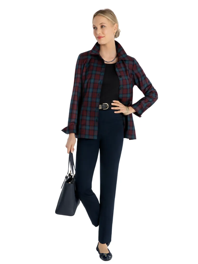 Glen Plaid Shirt Jacket