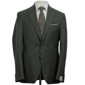 Green Flannel Morton Contemporary Fit Super 120s Wool Suit - Jack Victor