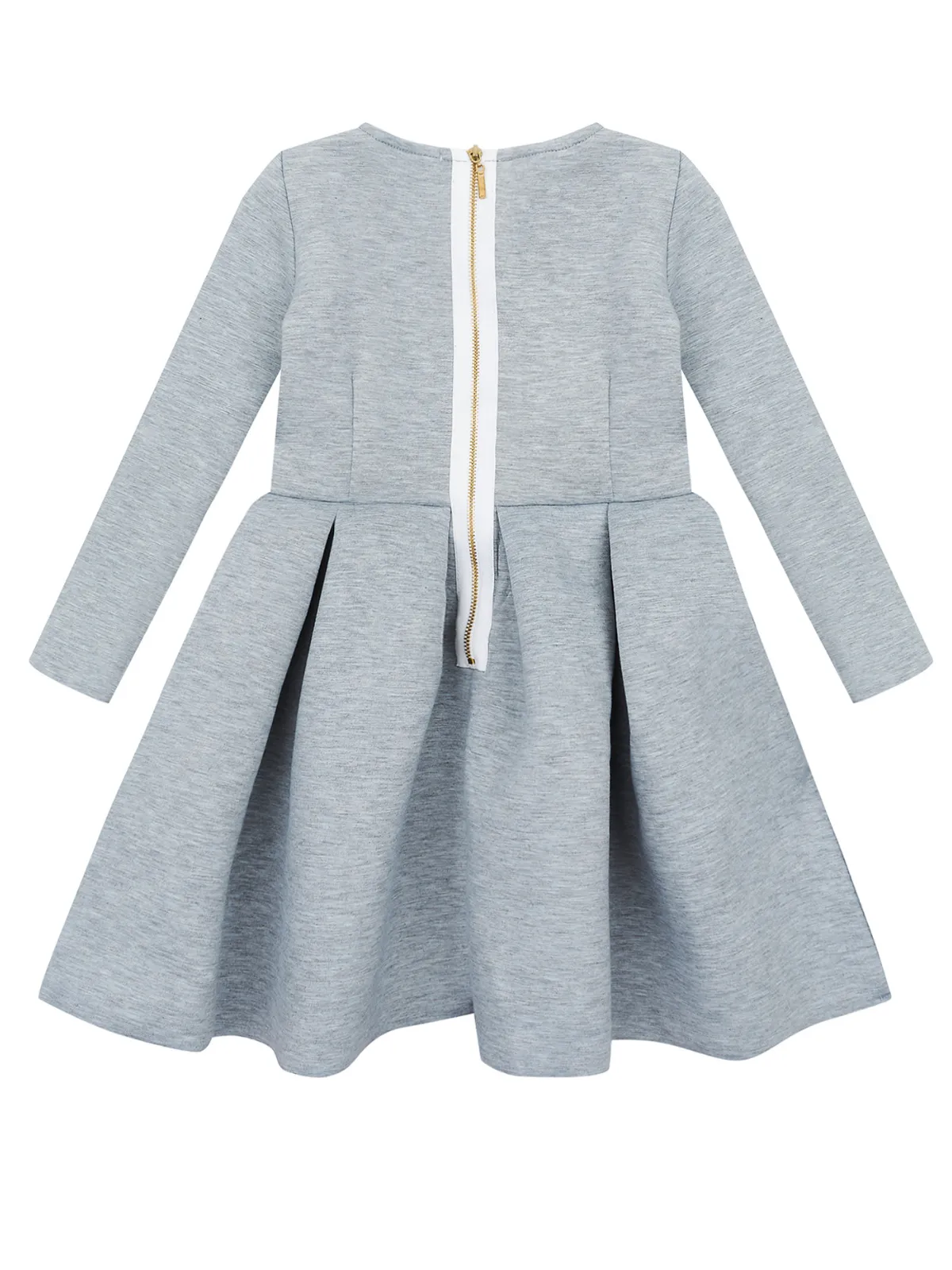 Grey Pleated Midi Dress by Kids Couture