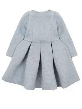 Grey Pleated Midi Dress by Kids Couture