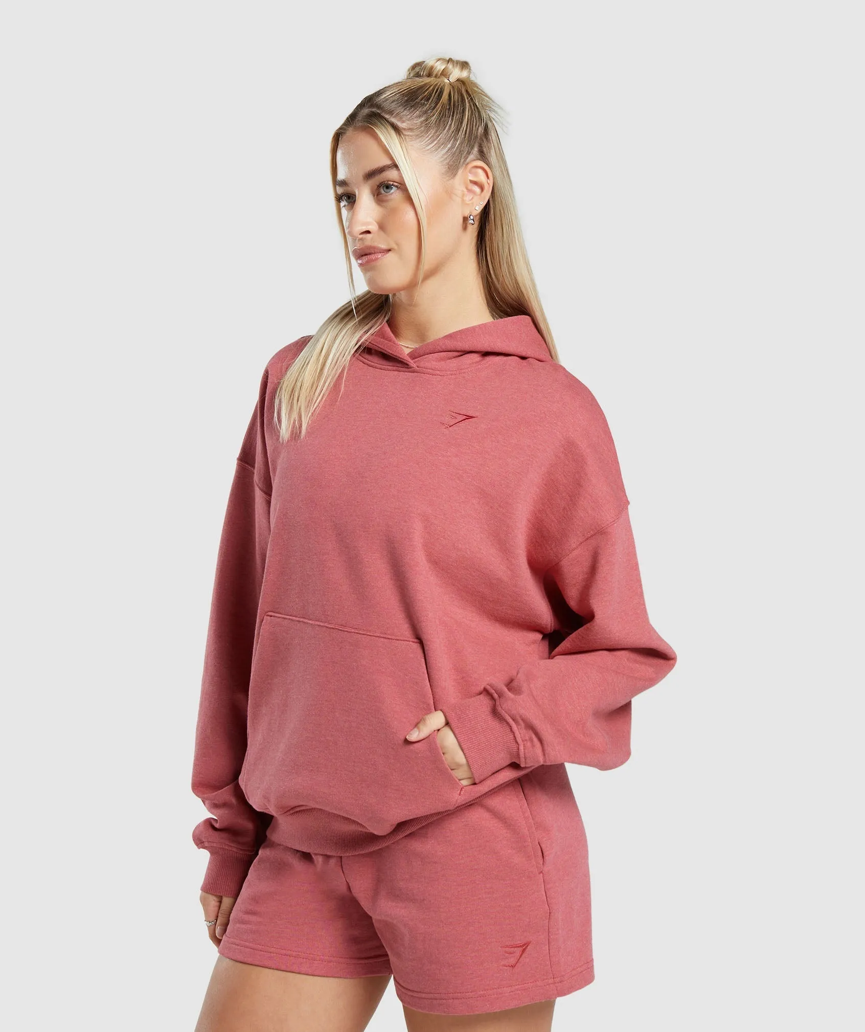 Gymshark Rest Day Sweats Hoodie - Heritage Pink Marl