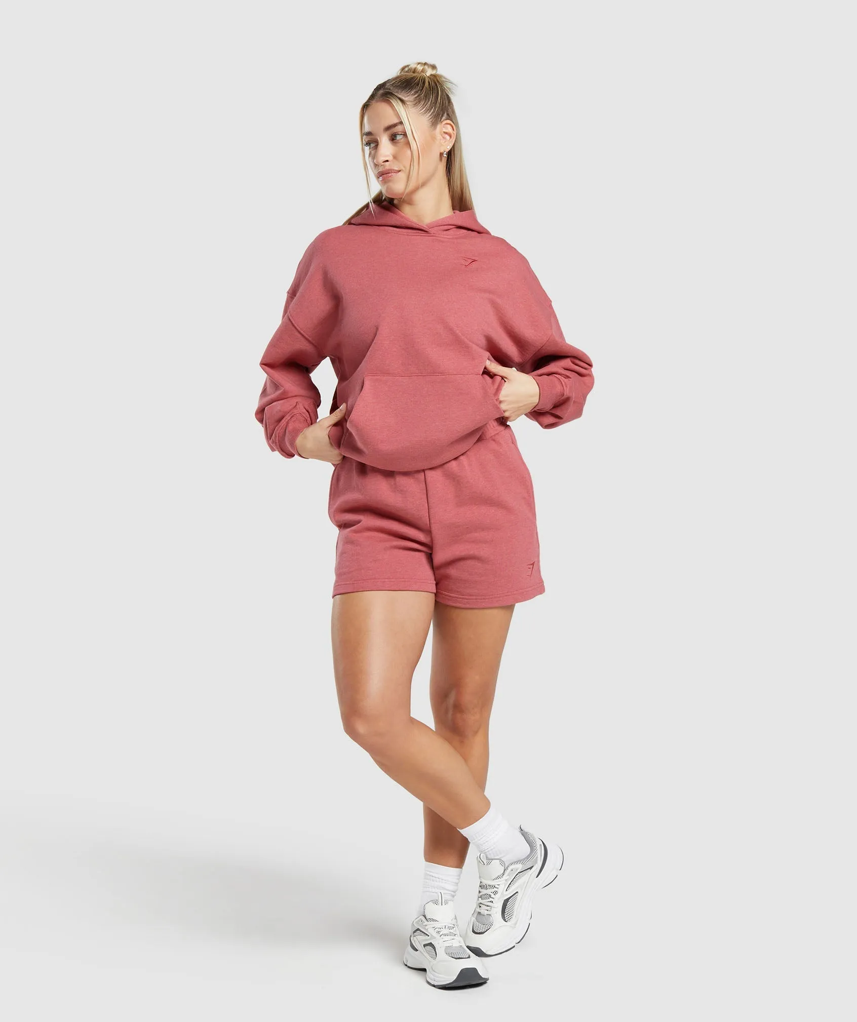 Gymshark Rest Day Sweats Hoodie - Heritage Pink Marl