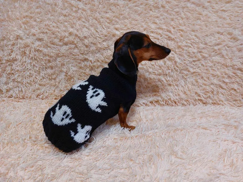 Halloween Ghost Costume For Dog,Halloween Party Clothes,Haunted Sweater For Pets