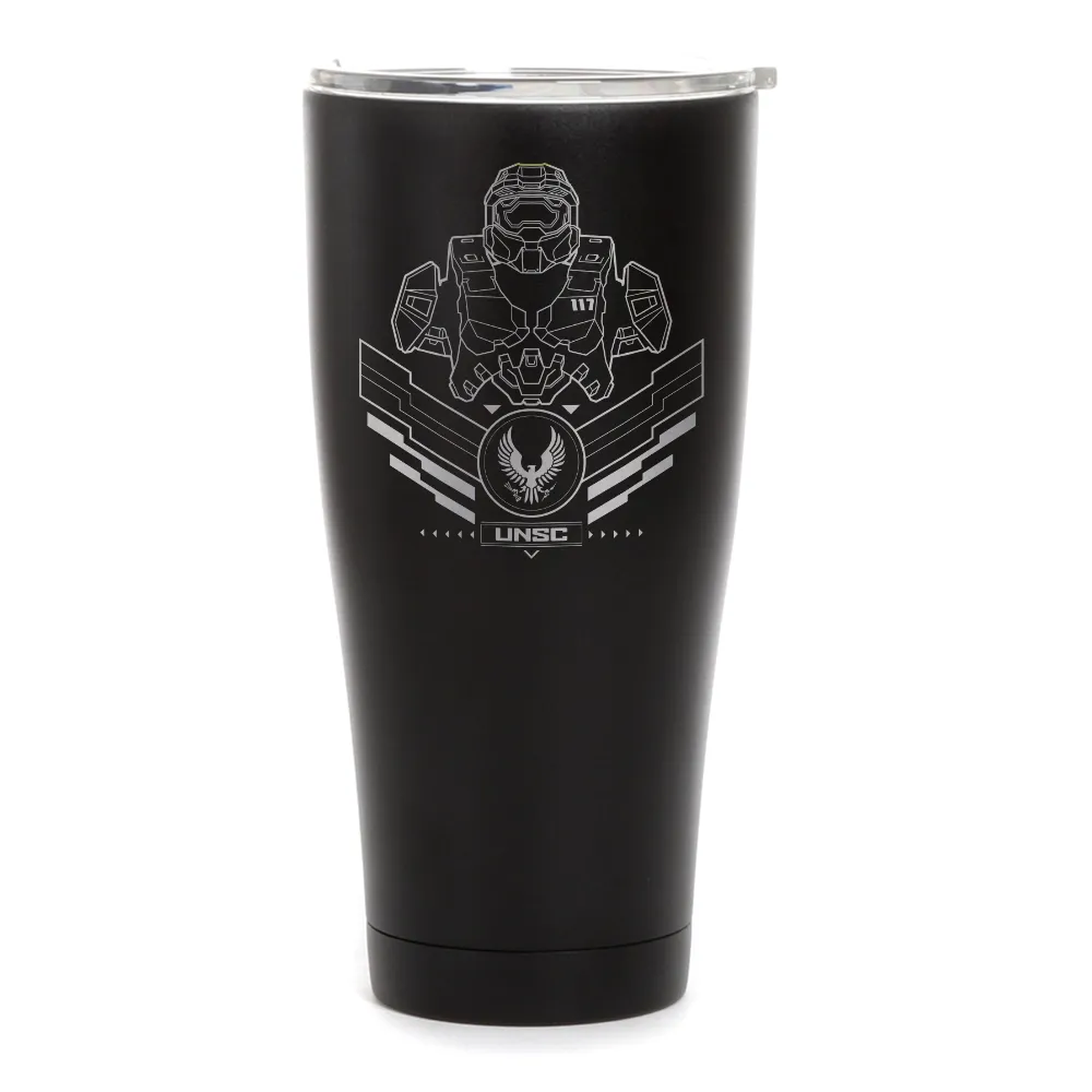 Halo Infinite Master Chief Line Art Laser Engraved Tumbler