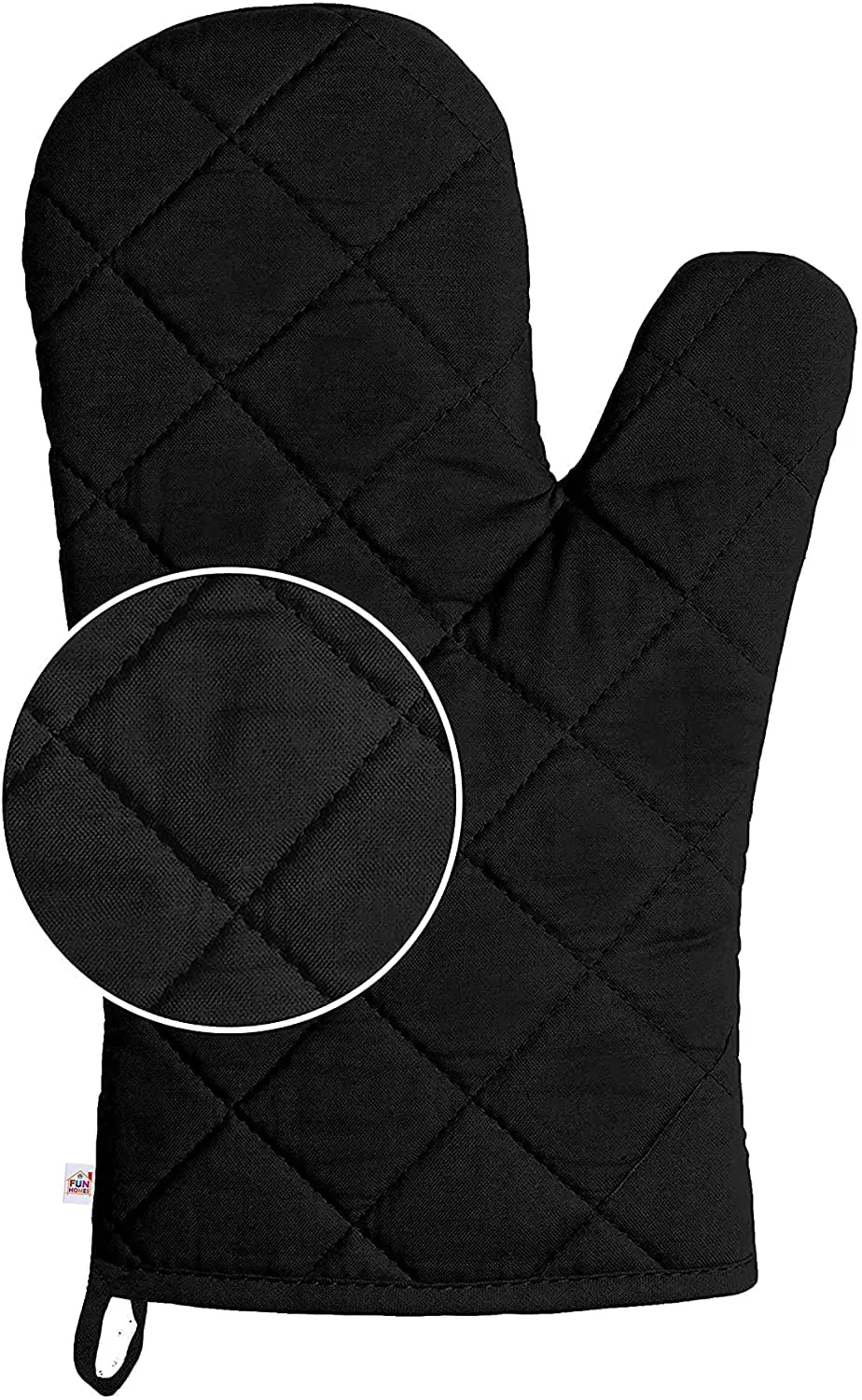 Heart Home Check Design Cotton Microwave Oven Mitten/Gloves for Microwave, Set of 2 (Multi)