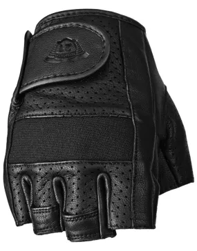 'Highway 21' Men's Half Jab Perforated Glove - Black