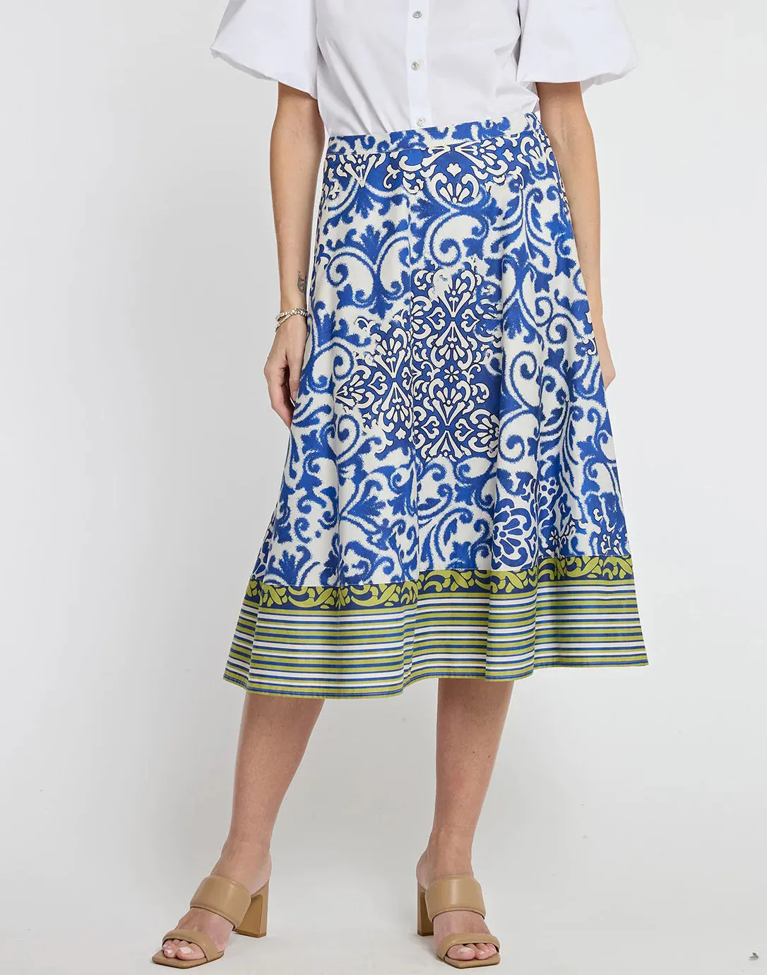 HINSON WU - GLORIA SKIRT IN CERAMIC TILE PRINT