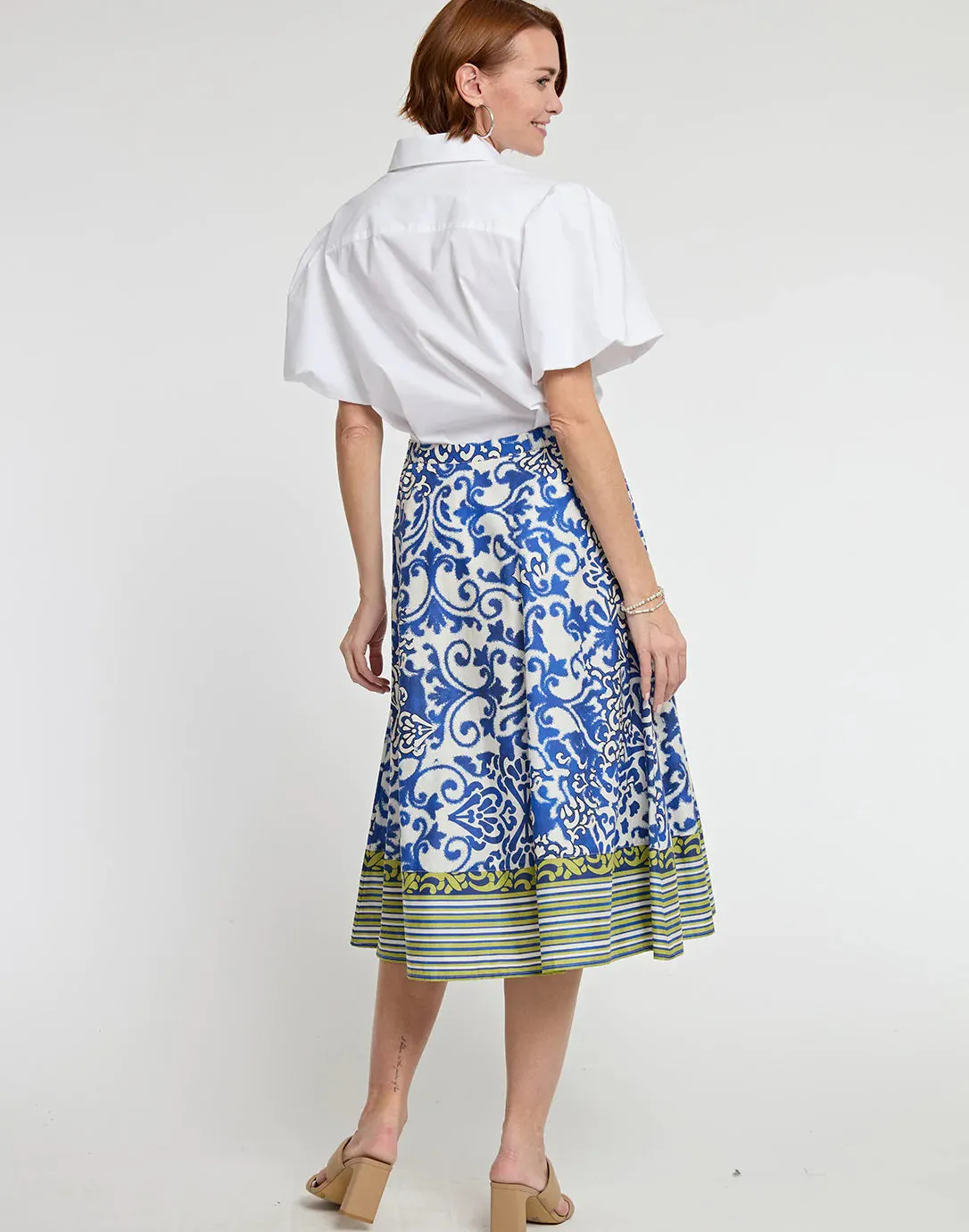 HINSON WU - GLORIA SKIRT IN CERAMIC TILE PRINT