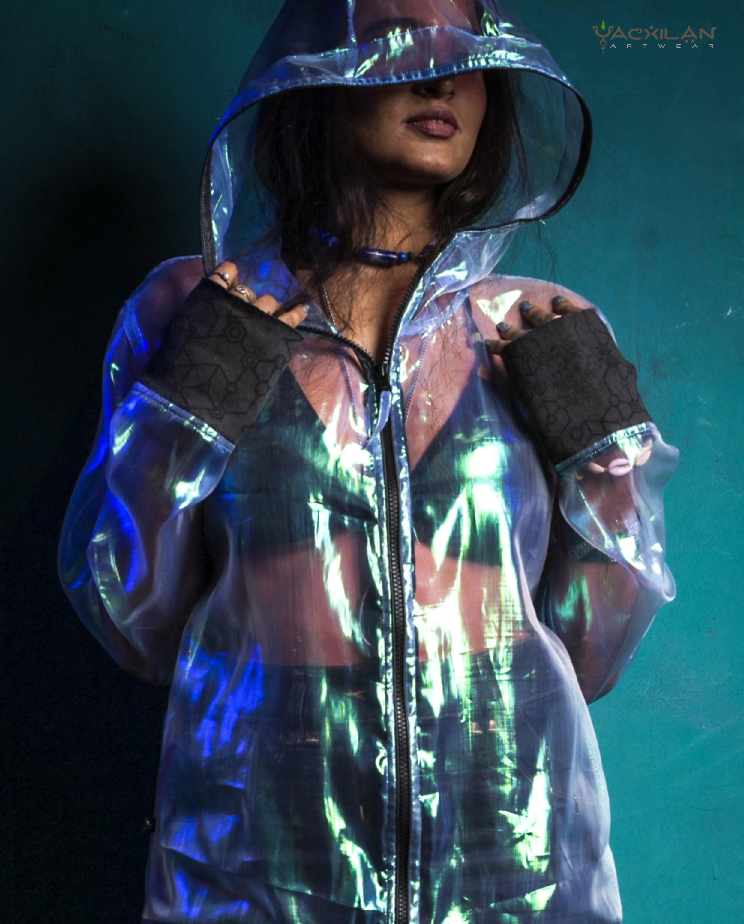 Hoodie Woman - ORGANZA AQUA