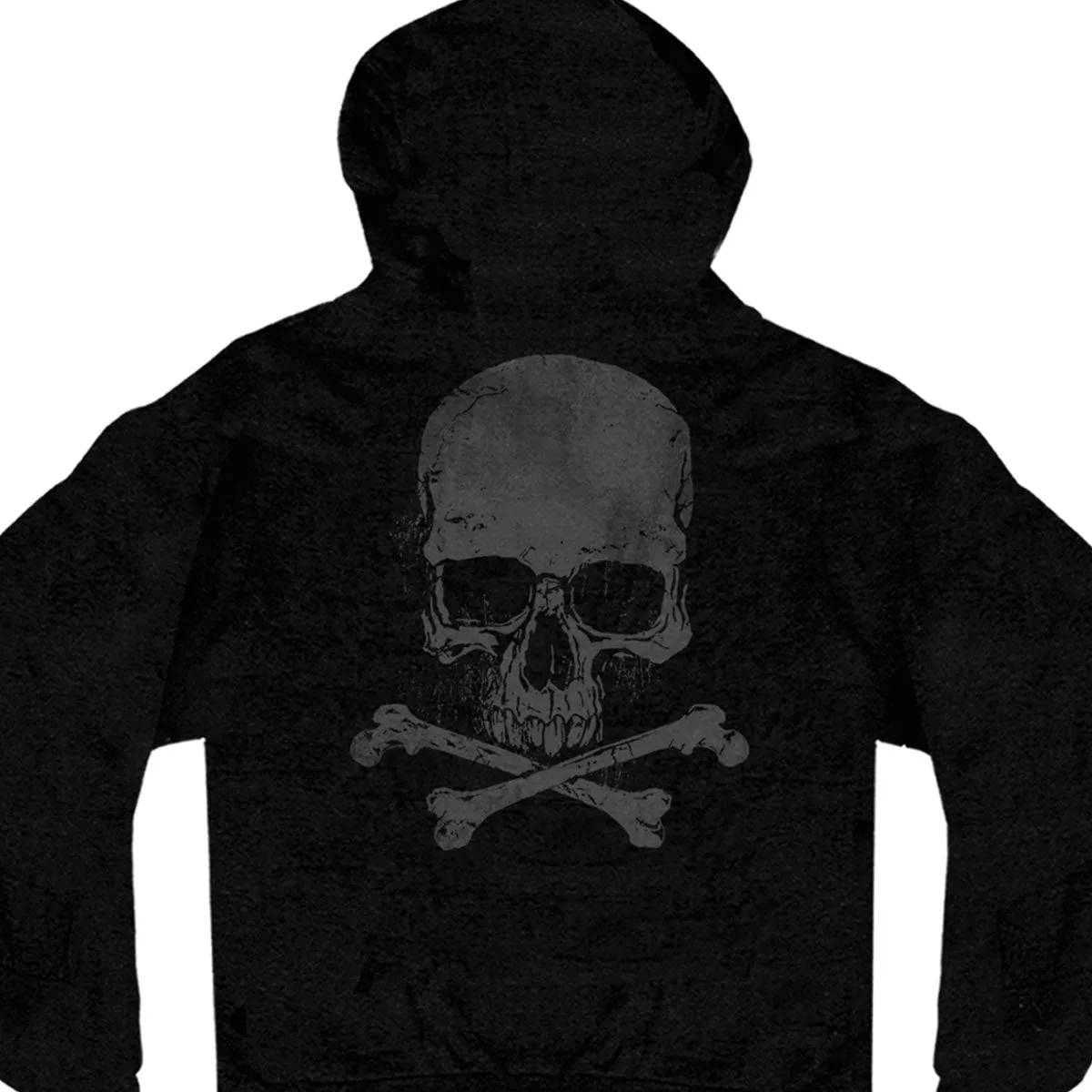 Hot Leathers GMZ4305 Men’s ‘Skull and Crossbones’ Black Hoodie with