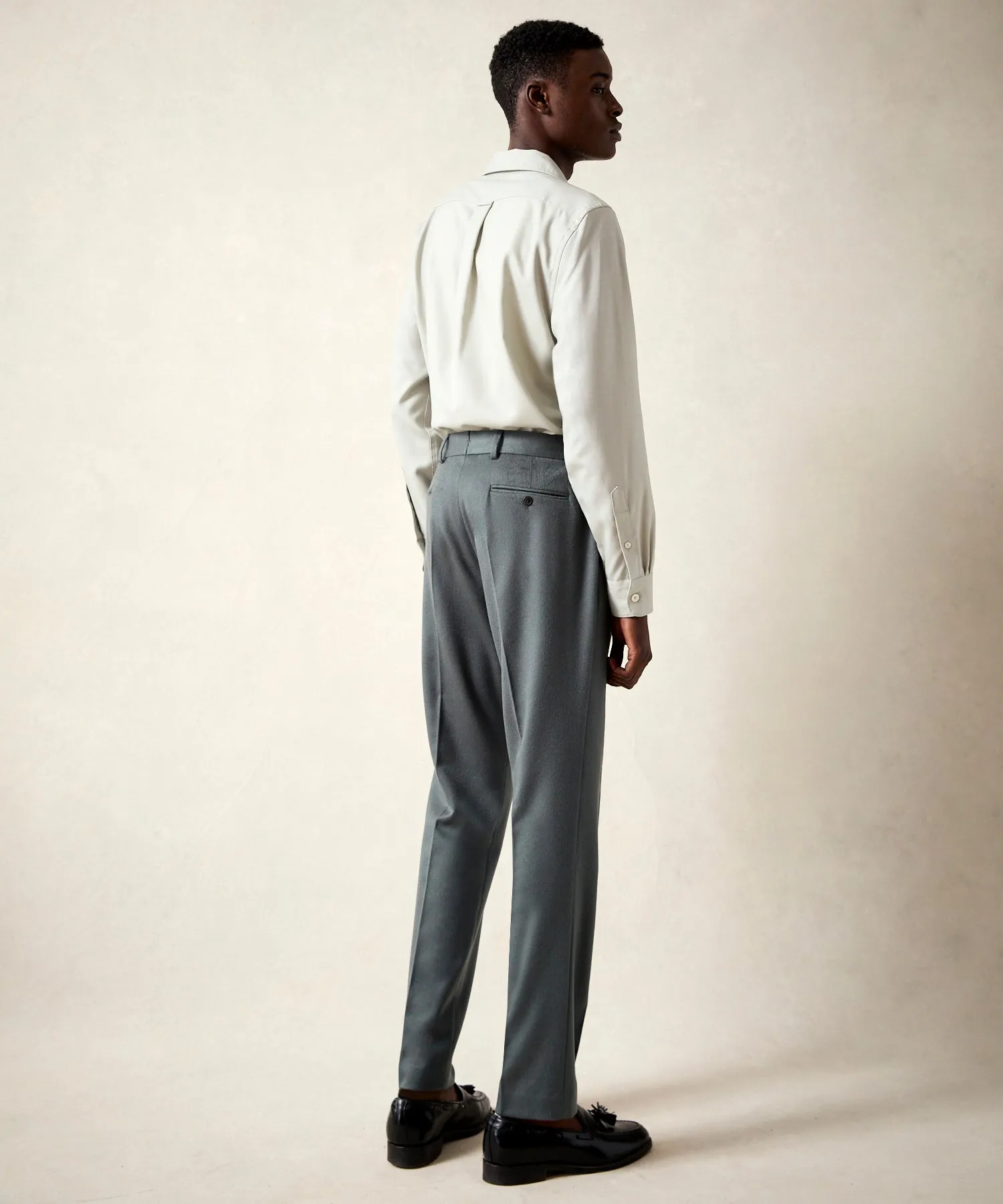 Italian Cashmere Sutton Trouser in Slate Blue