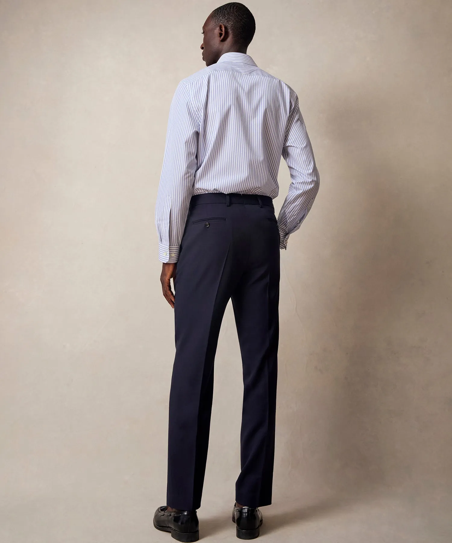 Italian Tropical Wool Sutton Trouser in Navy