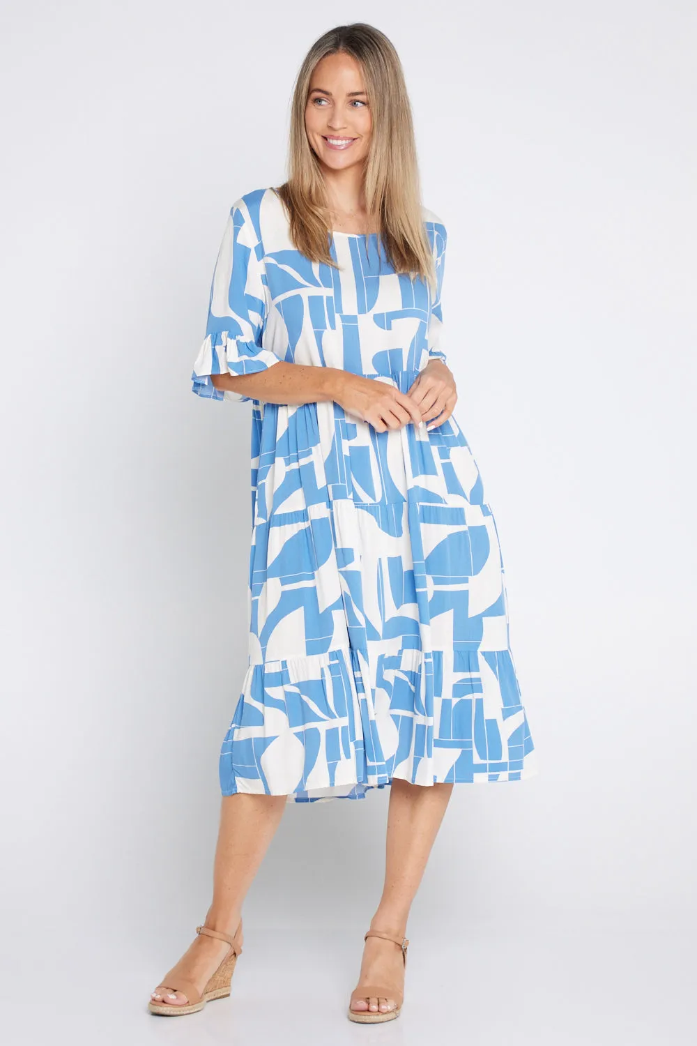 Jackson Dress - Midcentury Modern Sky