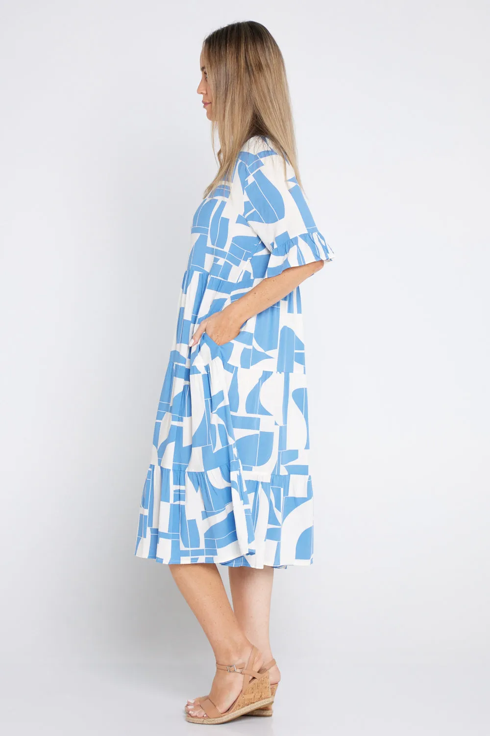 Jackson Dress - Midcentury Modern Sky