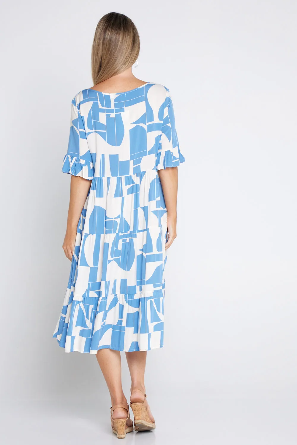 Jackson Dress - Midcentury Modern Sky