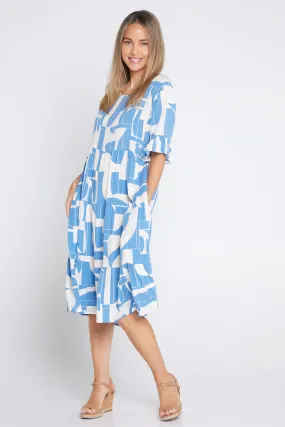 Jackson Dress - Midcentury Modern Sky