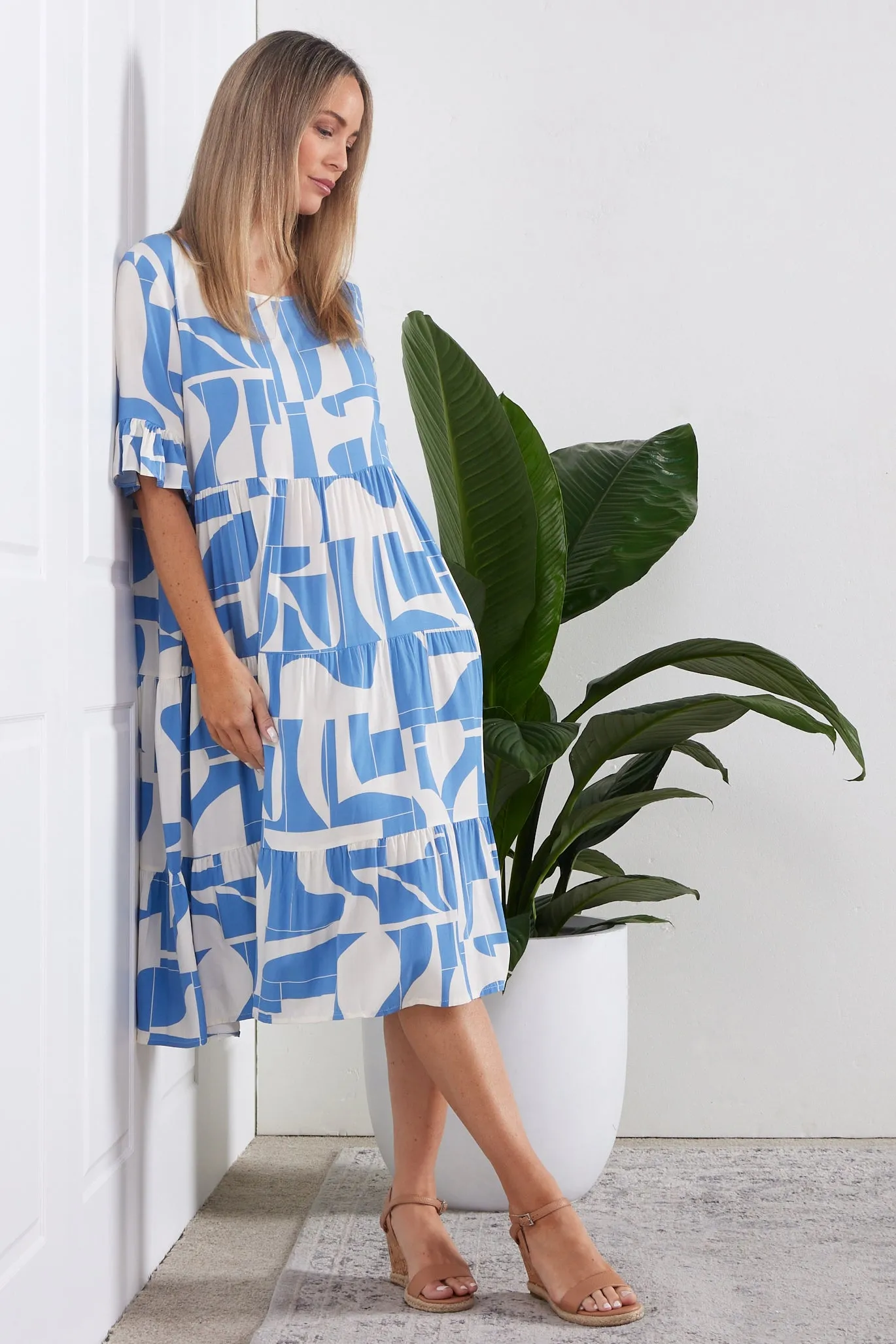 Jackson Dress - Midcentury Modern Sky