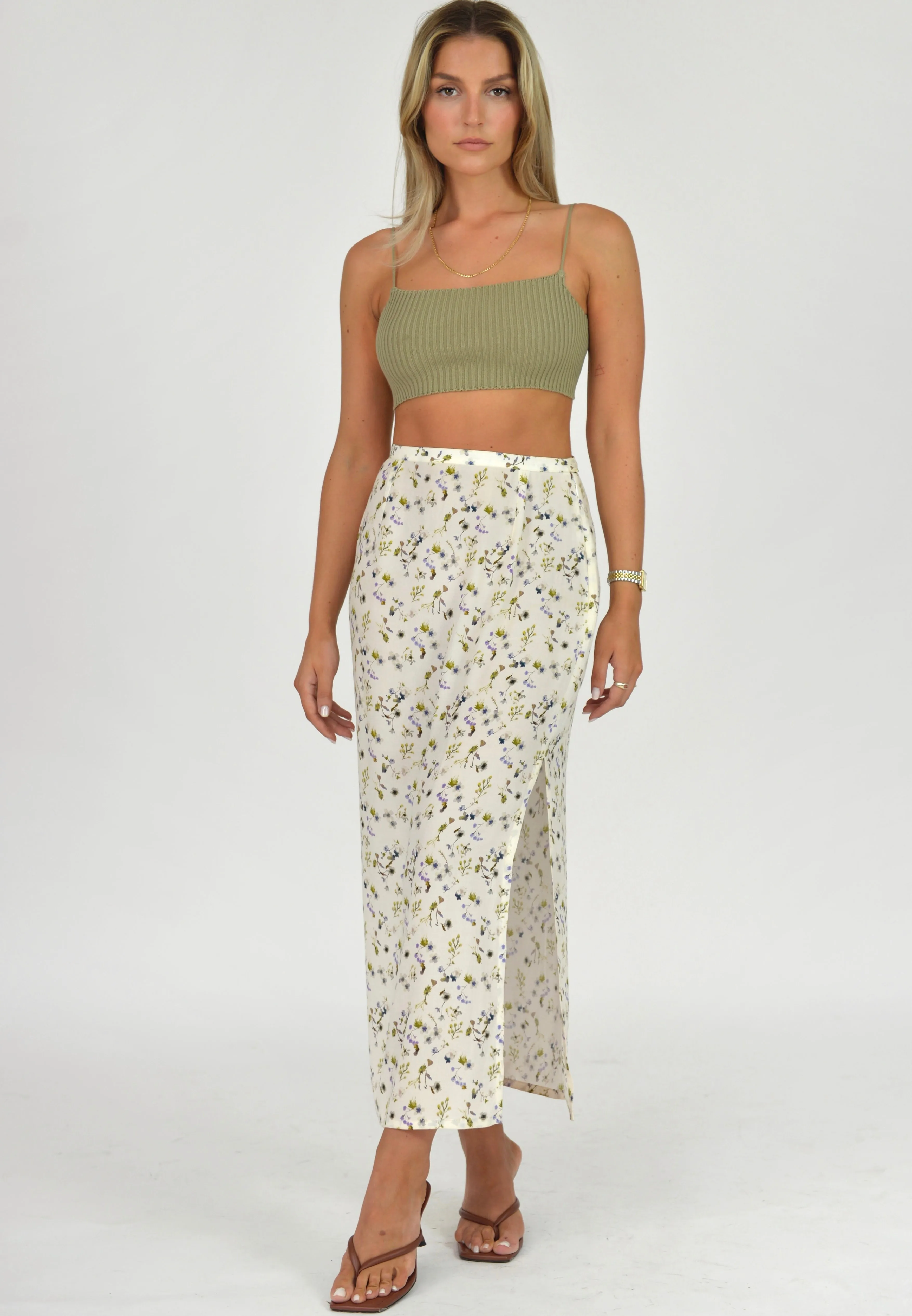 Jasmin Midi Skirt Ecru