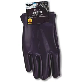 Joker Boys Size Purple Gloves Batman Dark Knight Costume Accessory