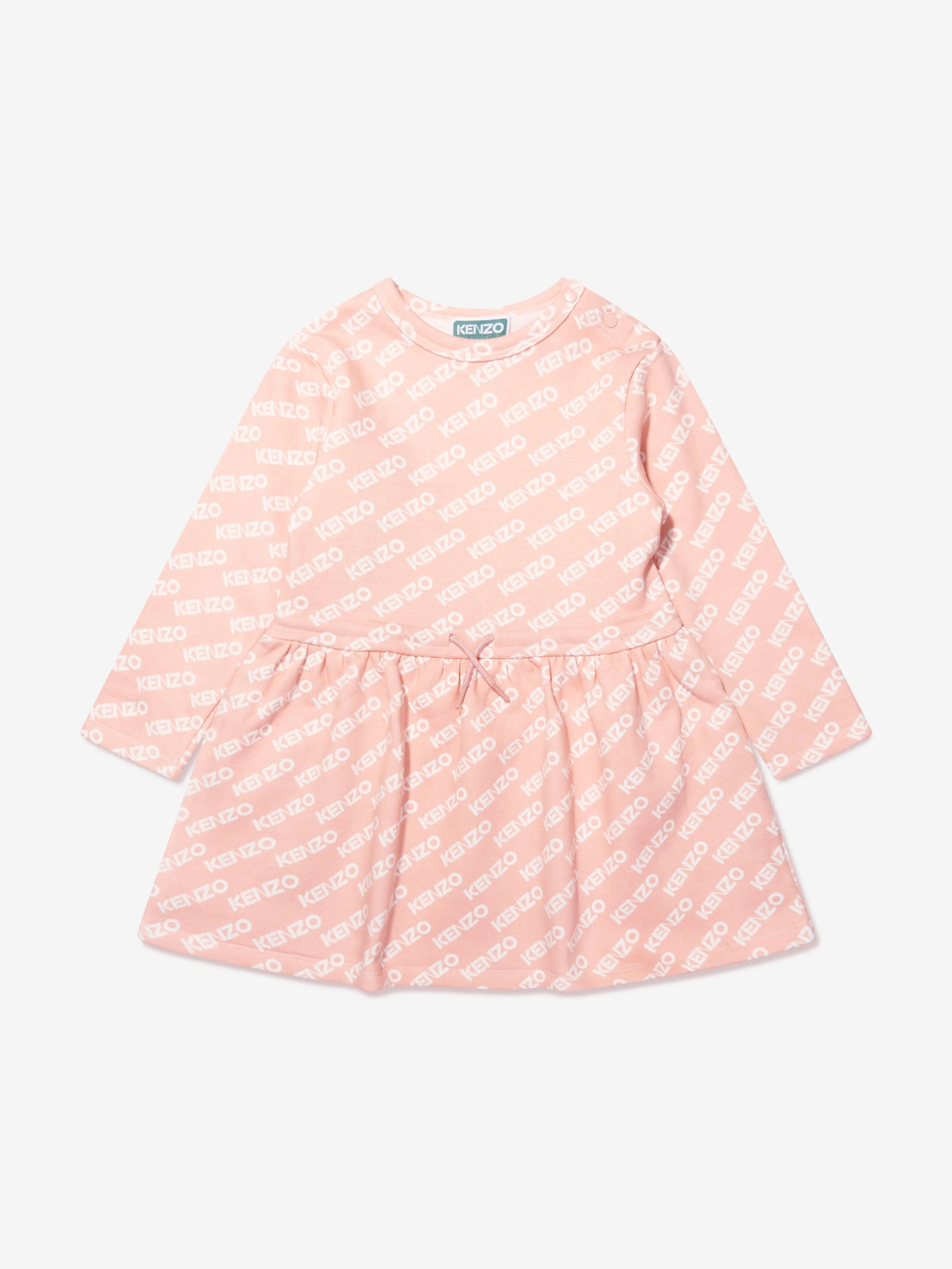 KENZO Baby Girls Logo Sweater Dress in Pink