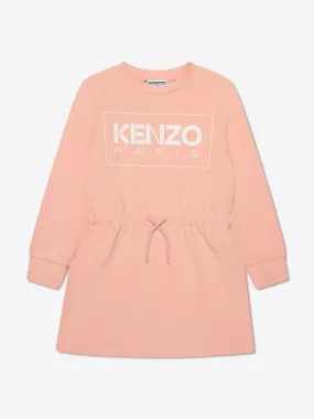 KENZO Girls Logo Sweater Dress in Pink