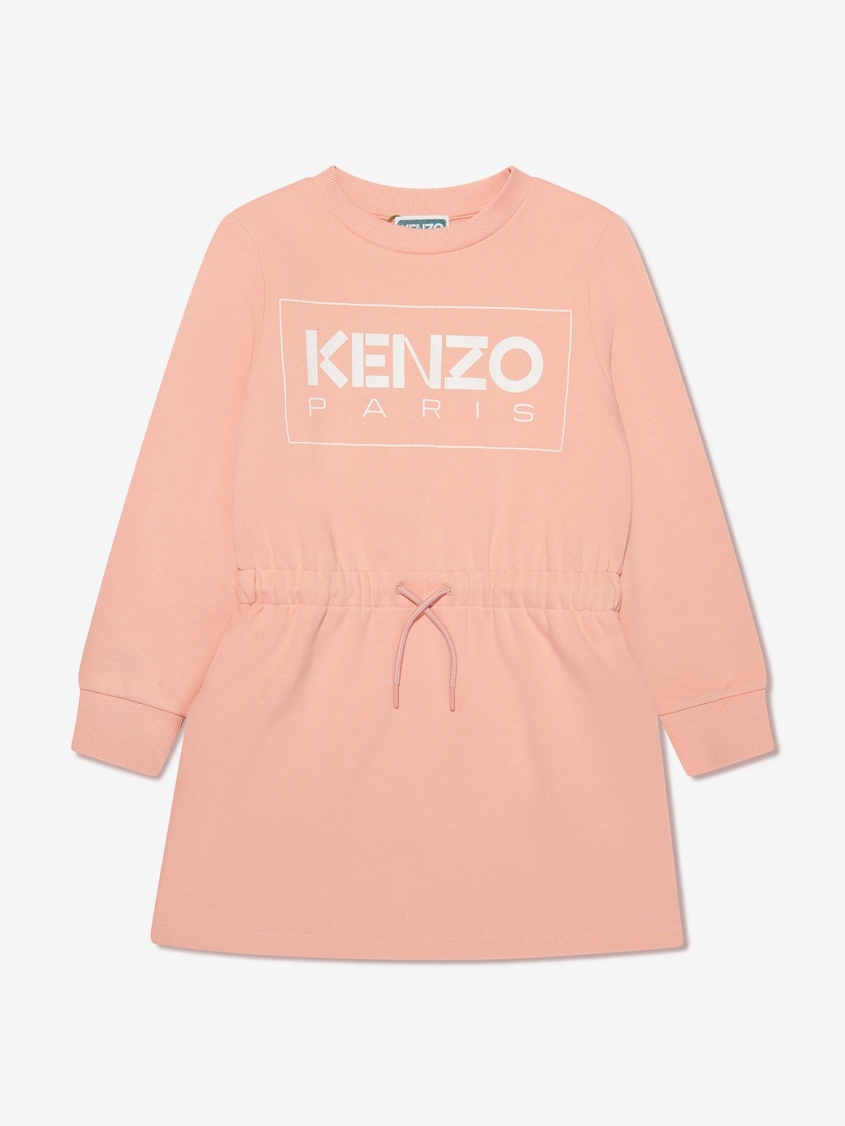 KENZO Girls Logo Sweater Dress in Pink