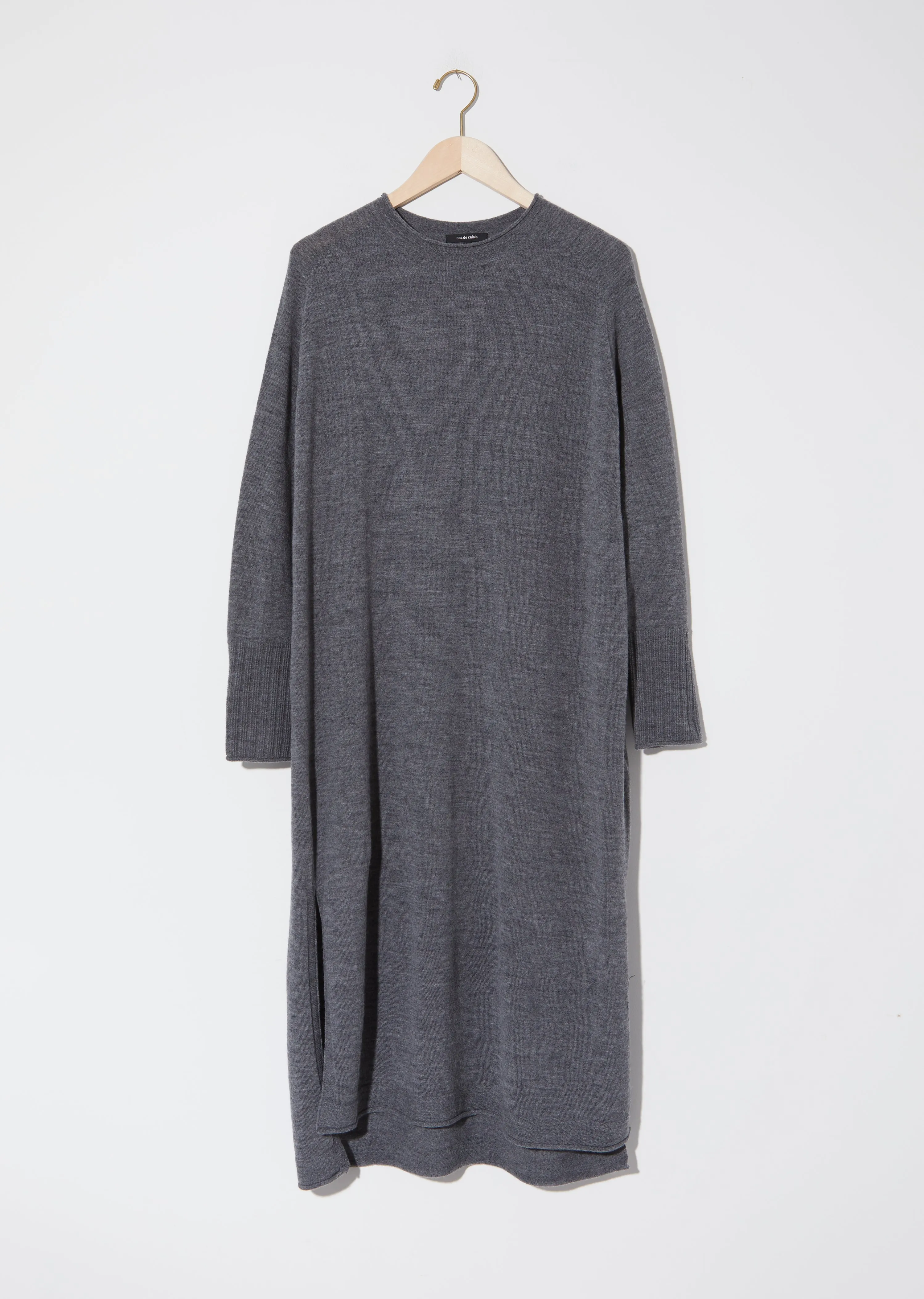 Knit Pullover Dress — Grey