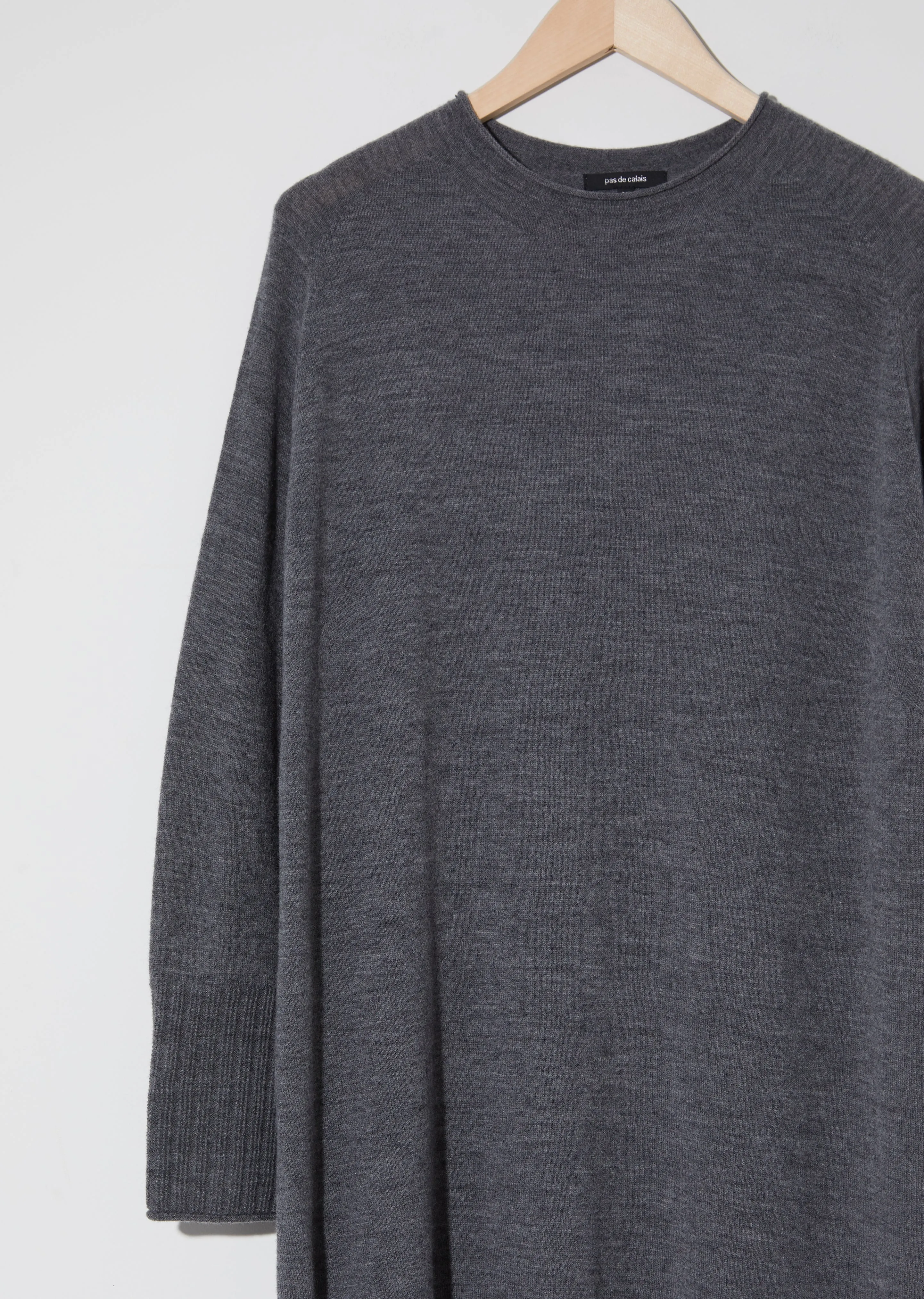 Knit Pullover Dress — Grey