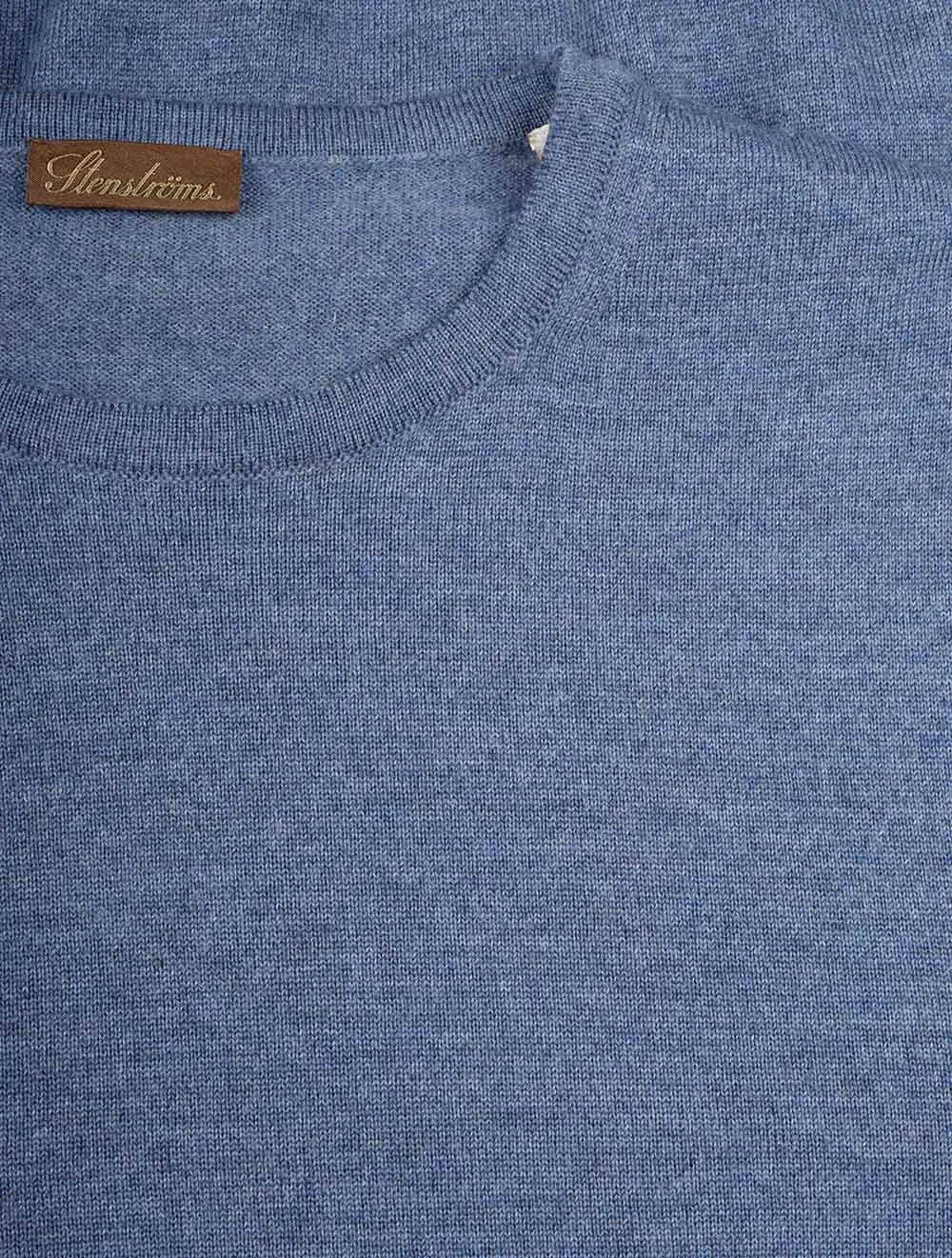 Knitted Crew Neck Merino Wool Blue