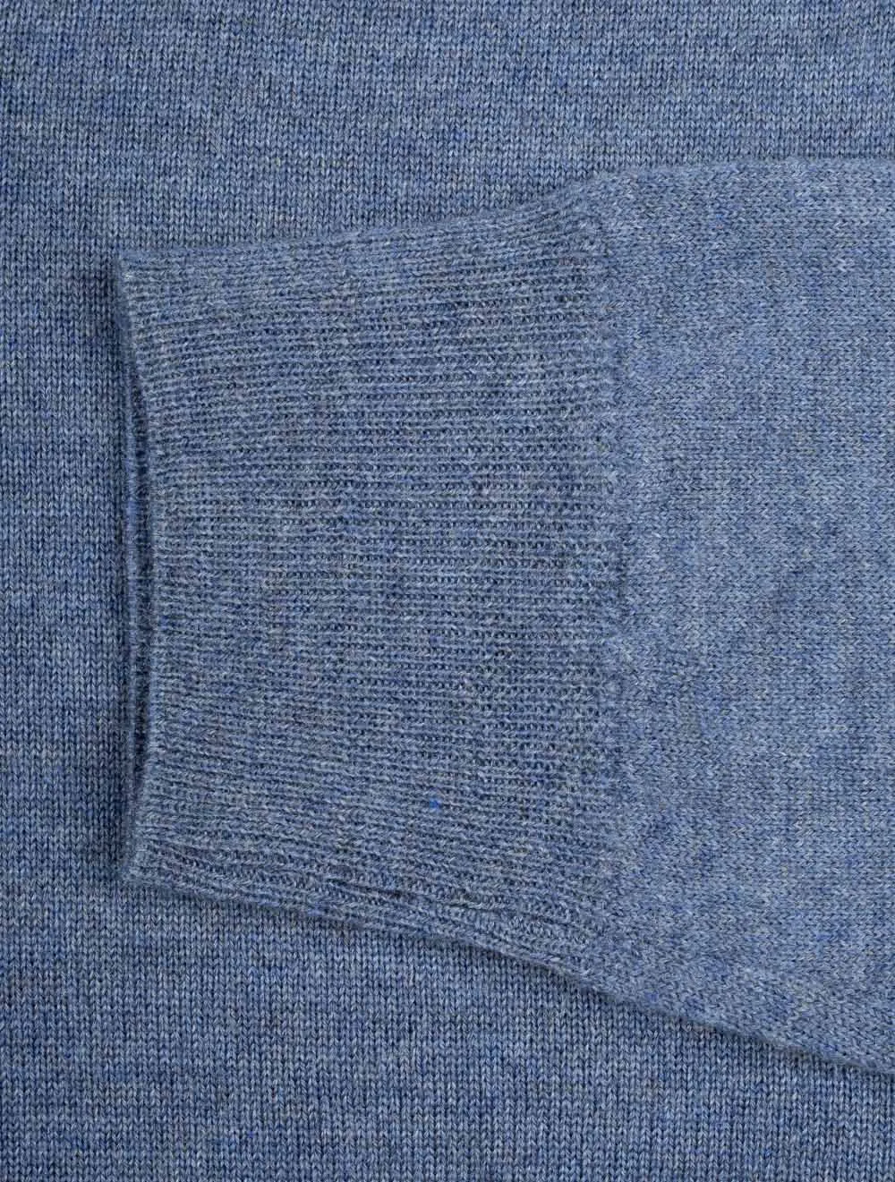 Knitted Crew Neck Merino Wool Blue