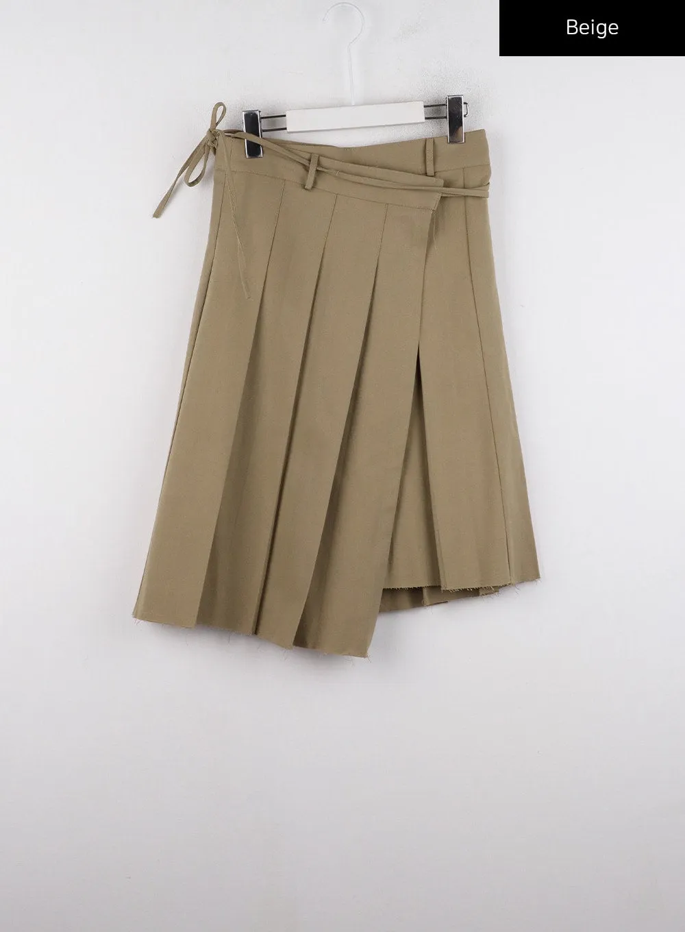 Knotted Wrap Mid-Pleated Skirt CD319