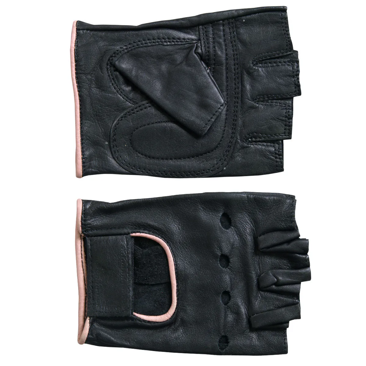 Ladies Fingerless Gloves Pink