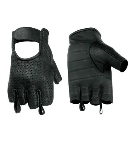 Ladies Fingerless Technaline Goatskin Leather, WeatherLite Chopper Gloves