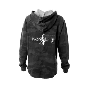 Ladies Premium "Bay Washed" Hoodie | Black Camo