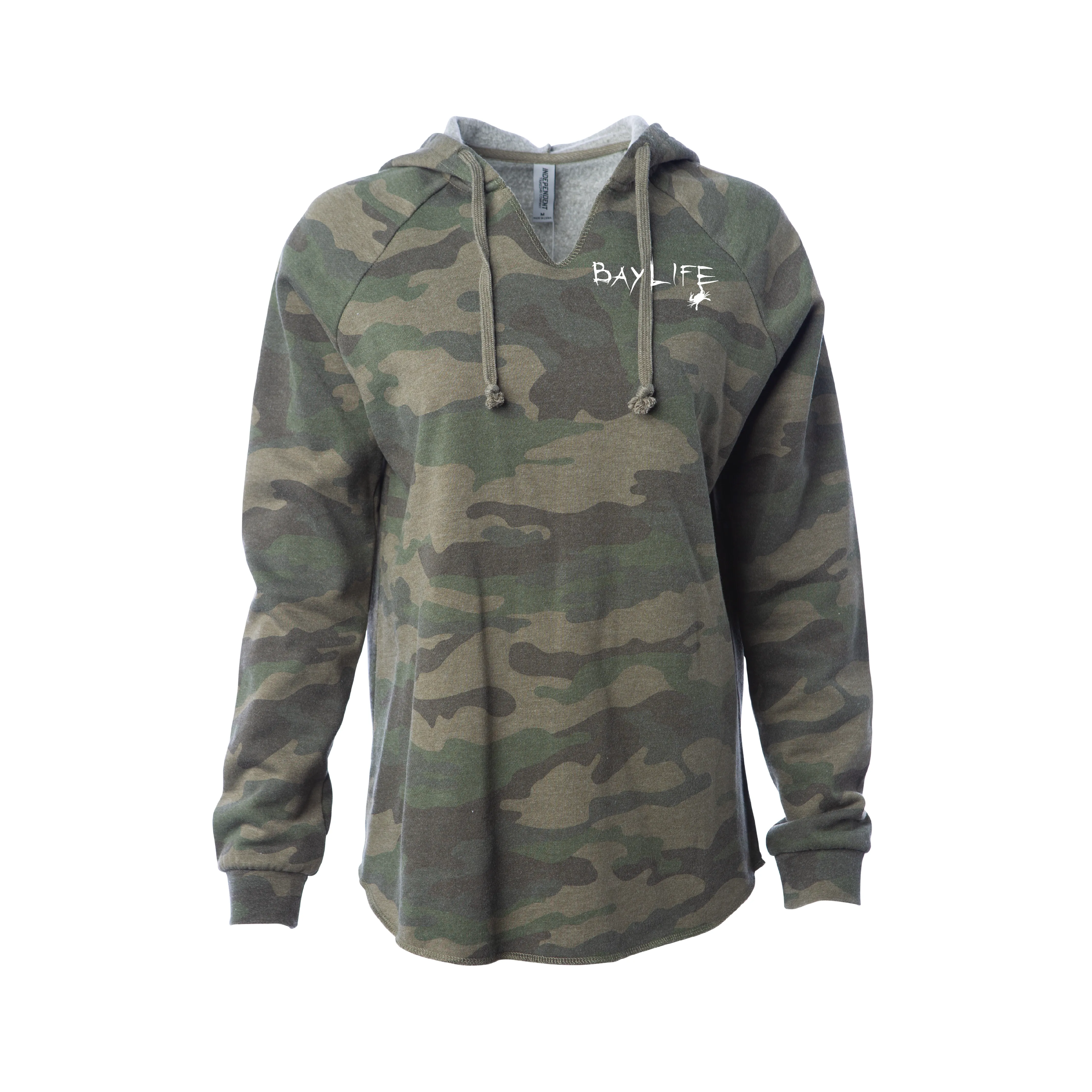 Ladies Premium "Bay Washed" Hoodie | Forest Camo