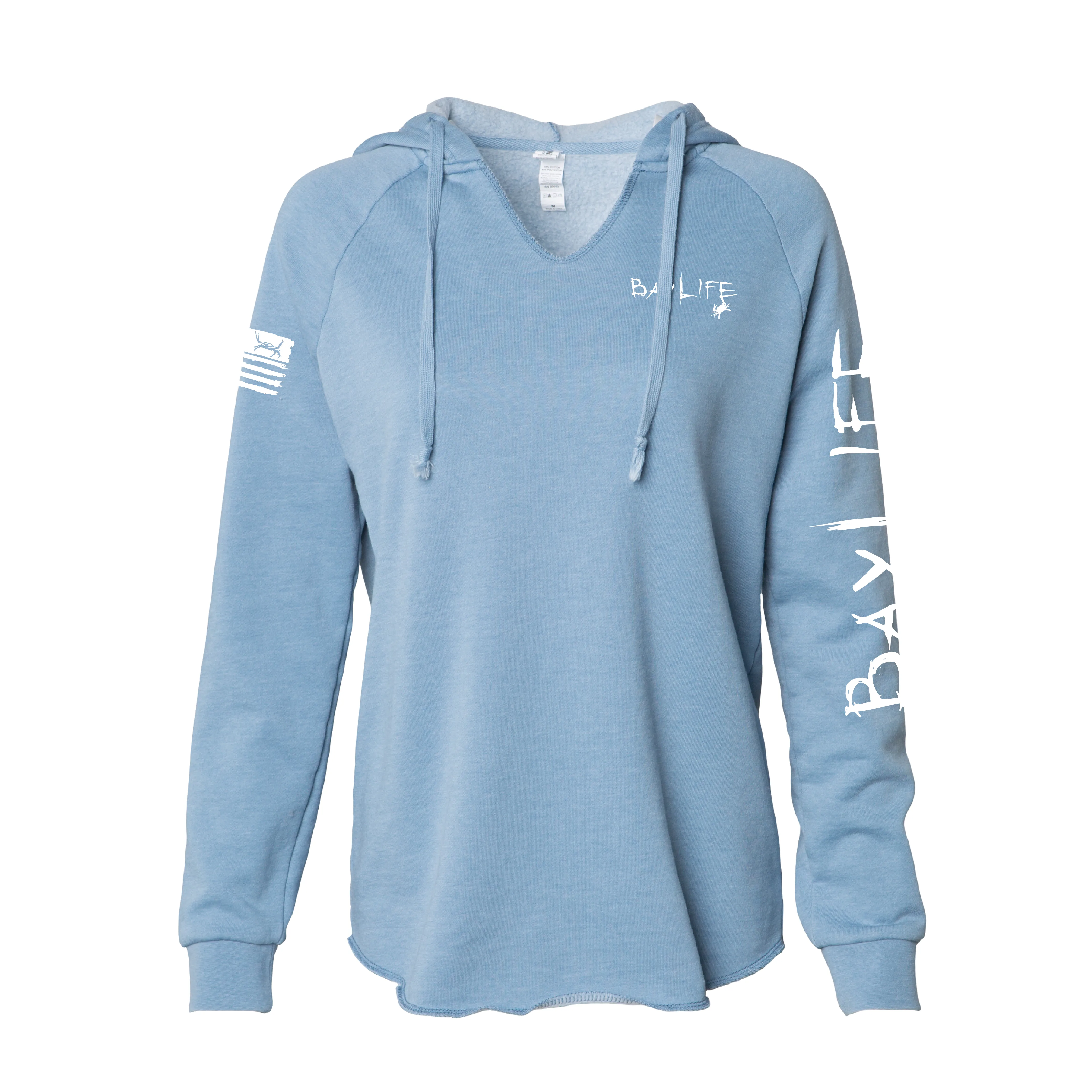 Ladies Premium "Bay Washed" Hoodie | Misty Blue